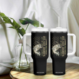 Funny Fishing Vintage Reel Cool Grandpa Tumbler With Handle Camo American Flag USA Bass Fish Fisherman TS10 Print Your Wear