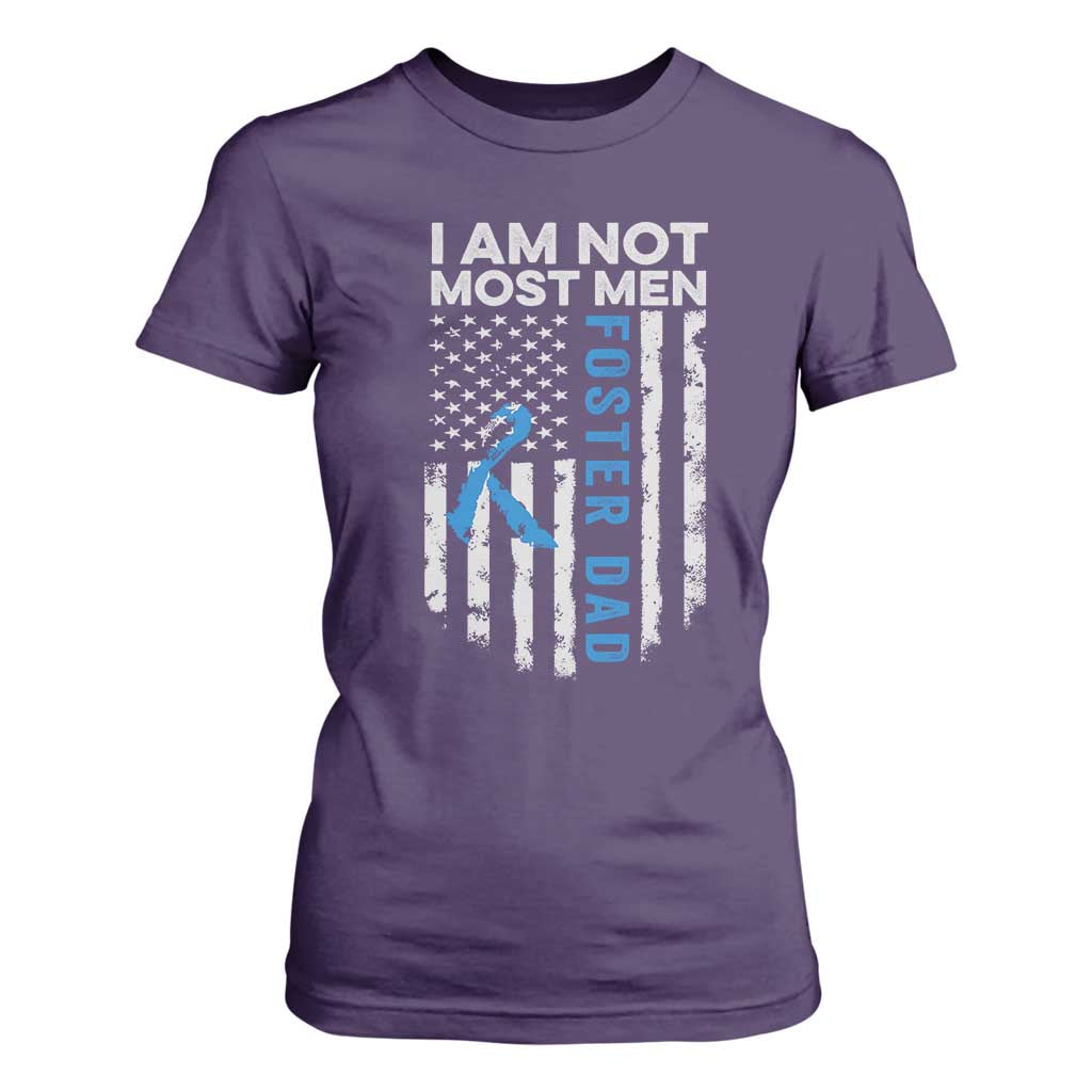 Funny Foster Parent Foster Dad T Shirt For Women I Am Not Most Men American Flag TS11 Purple Print Your Wear