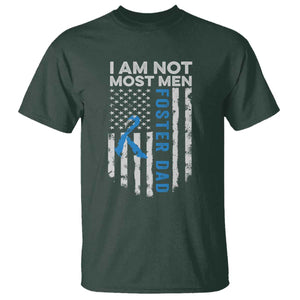 Funny Foster Parent Foster Dad T Shirt I Am Not Most Men American Flag TS11 Dark Forest Green Print Your Wear