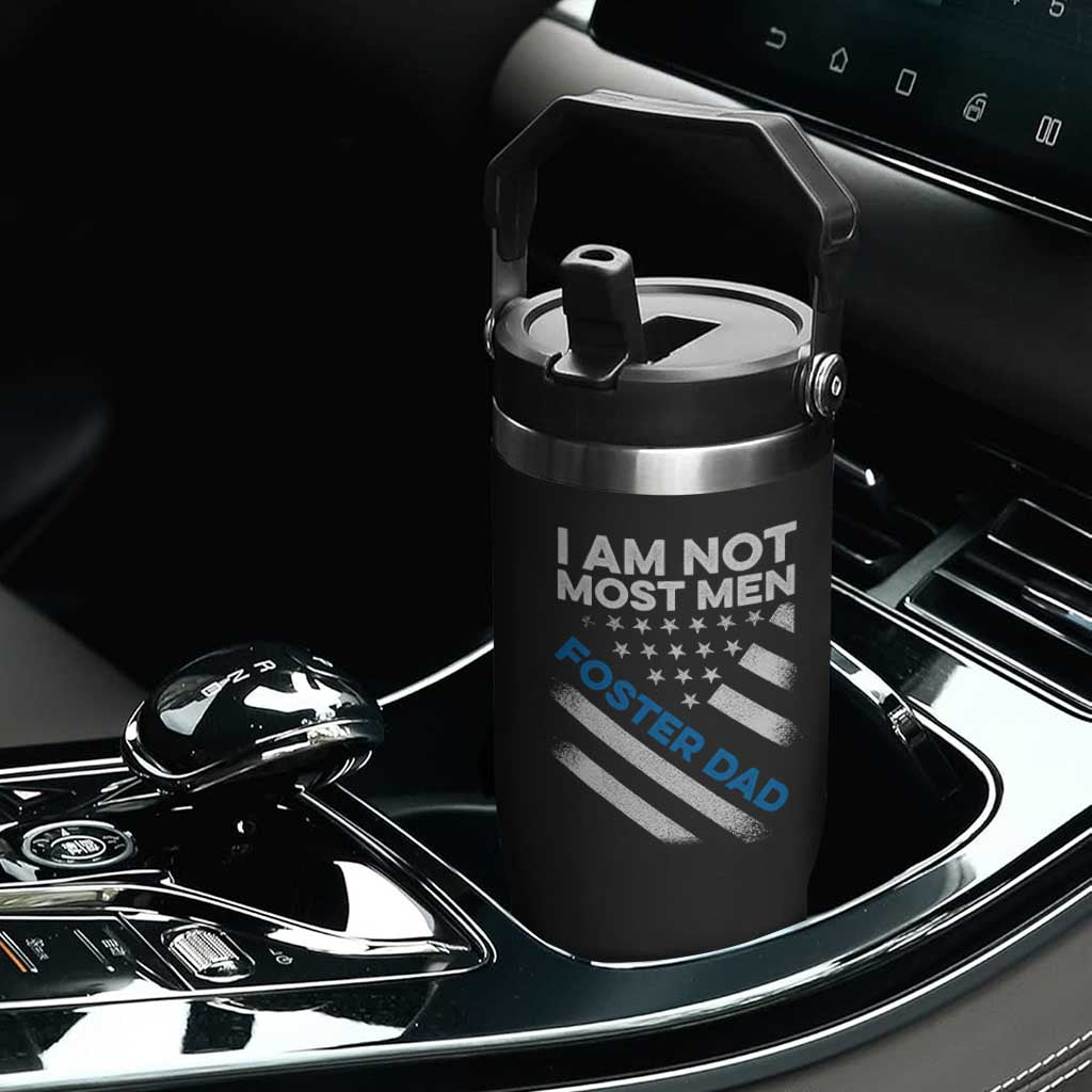 Funny Foster Parent I Am Not Most Men Foster Dad Flip Straw Tumbler American Flag TS11 Print Your Wear