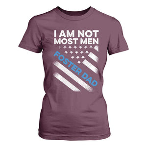 Funny Foster Parent I Am Not Most Men Foster Dad T Shirt For Women American Flag TS11 Maroon Print Your Wear