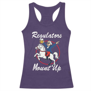 Funny Founding Father Patriotic Drinking Racerback Tank Top Regulators Mount Up 4th of July TS02 Purple Print Your Wear