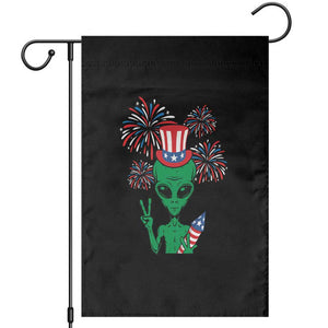 Funny Fourth Of July Alien Garden Flag American USA Flag Fireworks TS11 Black Print Your Wear
