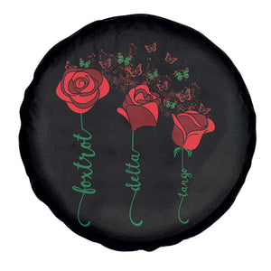 Funny Foxtrot Delta Tango Spare Tire Cover Vintage Rose Flowers Butterfly TS11 Print Your Wear