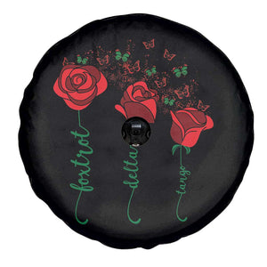 Funny Foxtrot Delta Tango Spare Tire Cover Vintage Rose Flowers Butterfly TS11 Print Your Wear