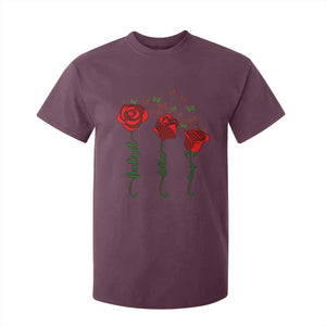 Funny Foxtrot Delta Tango T Shirt For Kid Vintage Rose Flowers Butterfly TS11 Maroon Print Your Wear