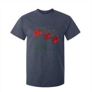 Funny Foxtrot Delta Tango T Shirt For Kid Vintage Rose Flowers Butterfly TS11 Navy Print Your Wear