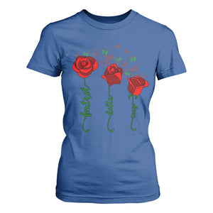 Funny Foxtrot Delta Tango T Shirt For Women Vintage Rose Flowers Butterfly TS11 Royal Blue Print Your Wear