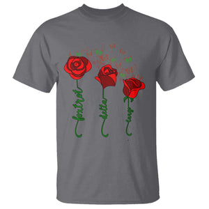 Funny Foxtrot Delta Tango T Shirt Vintage Rose Flowers Butterfly TS11 Charcoal Print Your Wear