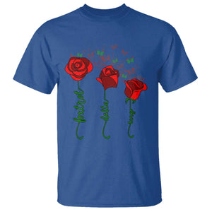 Funny Foxtrot Delta Tango T Shirt Vintage Rose Flowers Butterfly TS11 Royal Blue Print Your Wear