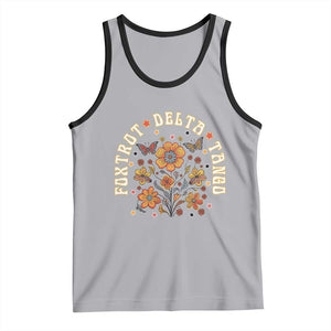 Funny Foxtrot Delta Tango Tank Top Vintage Floral Retro Groovy TS11 Athletic Heather Black Print Your Wear