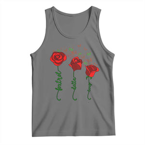 Funny Foxtrot Delta Tango Tank Top Vintage Rose Flowers Butterfly TS11 Black Heather Print Your Wear