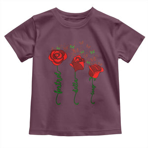 Funny Foxtrot Delta Tango Toddler T Shirt Vintage Rose Flowers Butterfly TS11 Maroon Print Your Wear