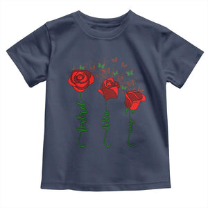 Funny Foxtrot Delta Tango Toddler T Shirt Vintage Rose Flowers Butterfly TS11 Navy Print Your Wear