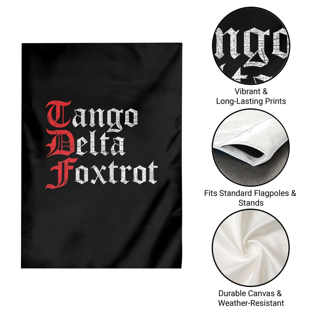 Funny Foxtrots Delta Tangos Garden Flag TS10 Print Your Wear