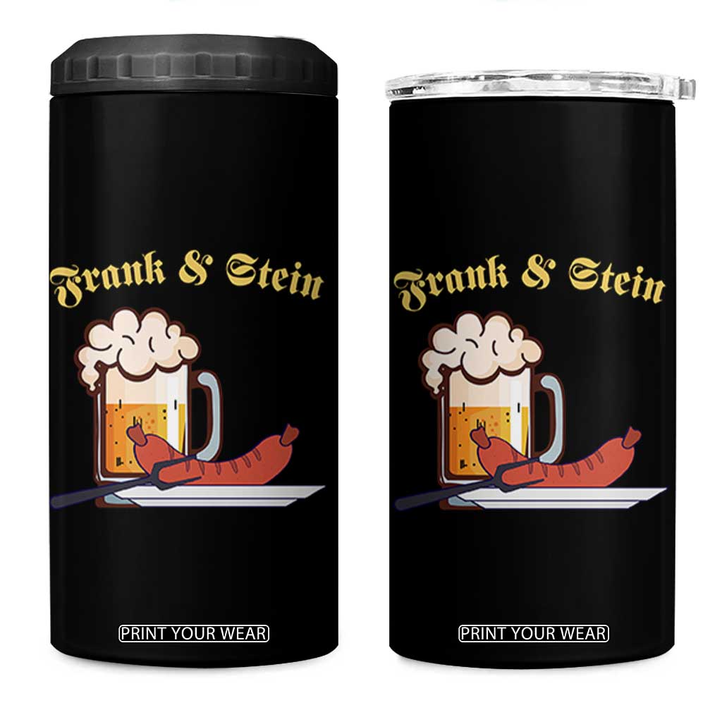 Funny Frank & Stein 4 in 1 Can Cooler Tumbler German Beer Drinking Oktoberfest Sausage TS11 One Size: 16 oz Black Print Your Wear