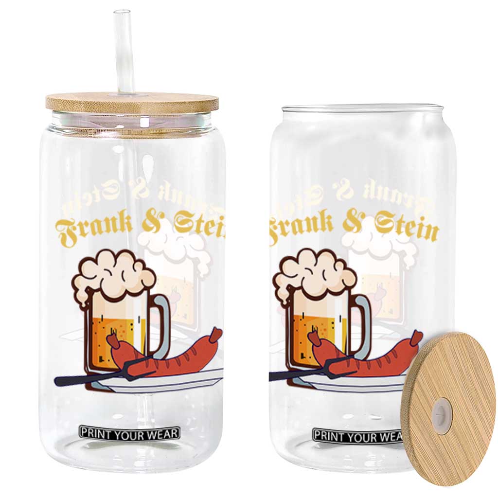 Funny Frank & Stein Glass Can German Beer Drinking Oktoberfest Sausage TS11 Black Print Your Wear