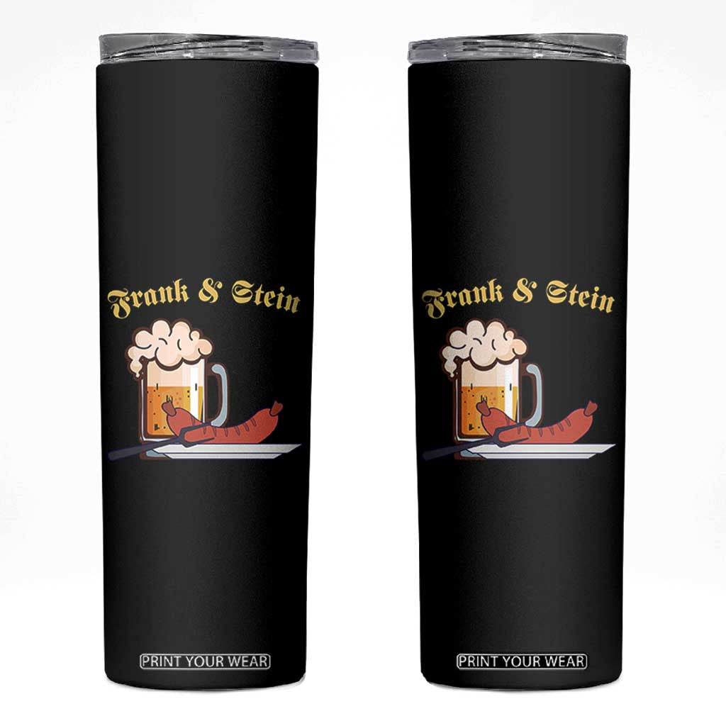 Funny Frank & Stein Skinny Tumbler German Beer Drinking Oktoberfest Sausage TS11 Black Print Your Wear