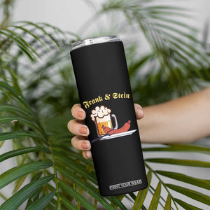Funny Frank & Stein Skinny Tumbler German Beer Drinking Oktoberfest Sausage TS11 Print Your Wear