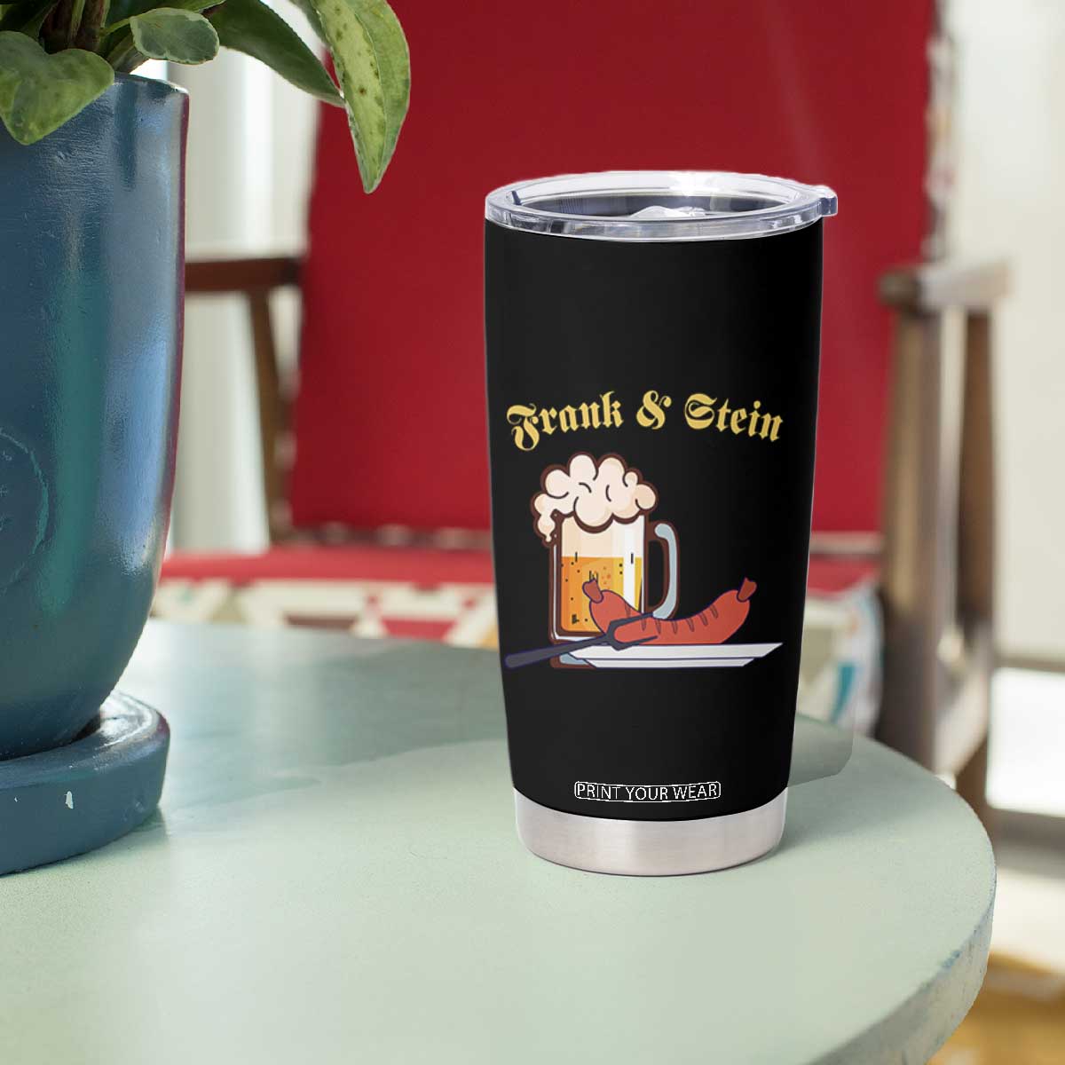 Funny Frank & Stein Tumbler Cup German Beer Drinking Oktoberfest Sausage TS11 Print Your Wear