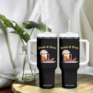 Funny Frank & Stein Tumbler With Handle German Beer Drinking Oktoberfest Sausage TS11 Print Your Wear