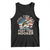 Funny Full Time Dad Part Time Hooker Tank Top Fishing Dad American Flag TS11 Black Print Your Wear
