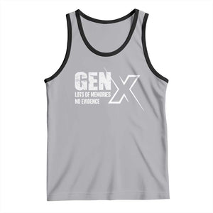 Funny Gen X Lots Of Memories No Evidence Tank Top TS11 Athletic Heather Black Print Your Wear