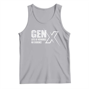 Funny Gen X Lots Of Memories No Evidence Tank Top TS11 Athletic Heather Print Your Wear