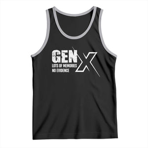 Funny Gen X Lots Of Memories No Evidence Tank Top TS11 Black Athletic Heather Print Your Wear