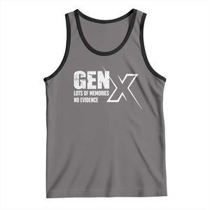 Funny Gen X Lots Of Memories No Evidence Tank Top TS11 Deep Heather Black Print Your Wear