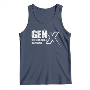 Funny Gen X Lots Of Memories No Evidence Tank Top TS11 Navy Print Your Wear