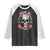 Funny Gen X Raglan Shirt The Badass Generation Before All You Sissies Were Vintage Skull TS11 Black White Print Your Wear