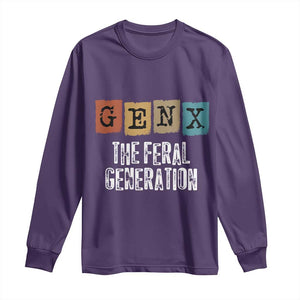 Funny Gen X The Feral Generation Long Sleeve Shirt TS11 Purple Print Your Wear