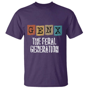 Funny Gen X The Feral Generation T Shirt TS11 Purple Print Your Wear