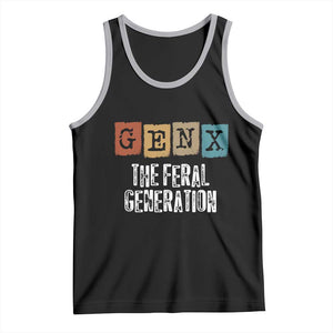 Funny Gen X The Feral Generation Tank Top TS11 Black Athletic Heather Print Your Wear