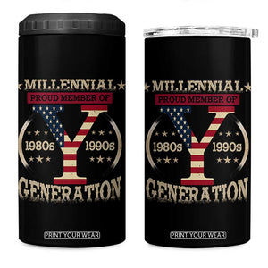 Funny Gen Y 4 in 1 Can Cooler Tumbler Millennial proud Member Of Y Generation TS11 One Size: 16 oz Black Print Your Wear