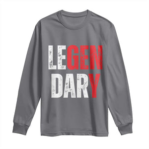 Funny Gen Y Legendary Long Sleeve Shirt Vintage Generation Y TS11 Charcoal Print Your Wear
