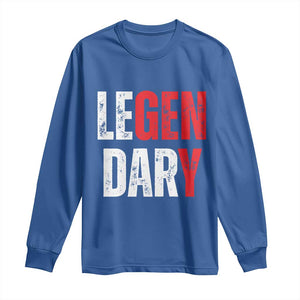 Funny Gen Y Legendary Long Sleeve Shirt Vintage Generation Y TS11 Royal Blue Print Your Wear