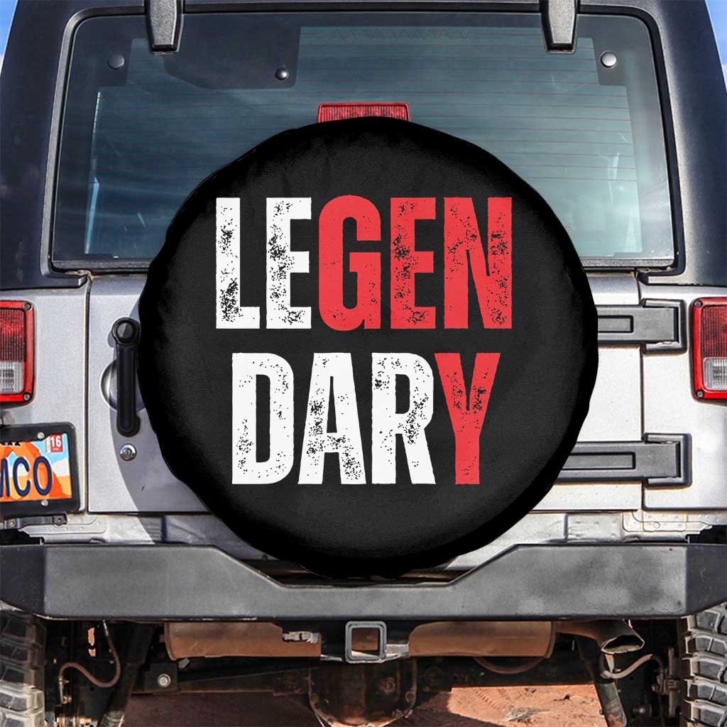 Funny Gen Y Legendary Spare Tire Cover Vintage Generation Y TS11 No hole Black Print Your Wear