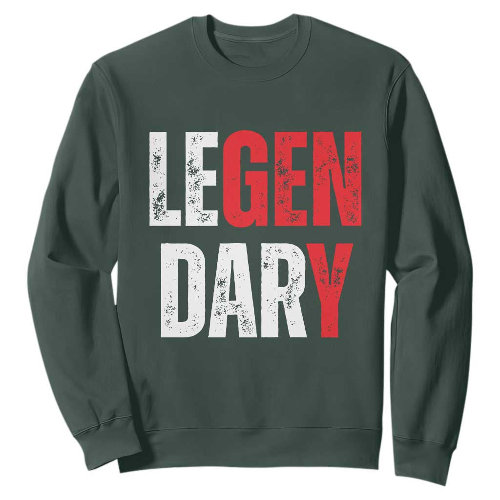 Funny Gen Y Legendary Sweatshirt Vintage Generation Y TS11 Dark Forest Green Print Your Wear