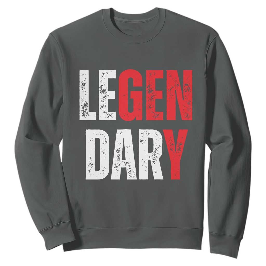 Funny Gen Y Legendary Sweatshirt Vintage Generation Y TS11 Dark Heather Print Your Wear