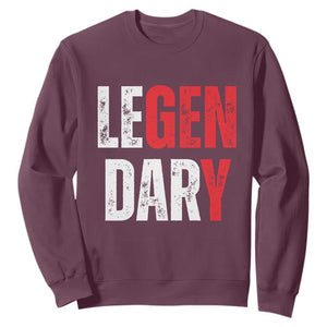 Funny Gen Y Legendary Sweatshirt Vintage Generation Y TS11 Maroon Print Your Wear