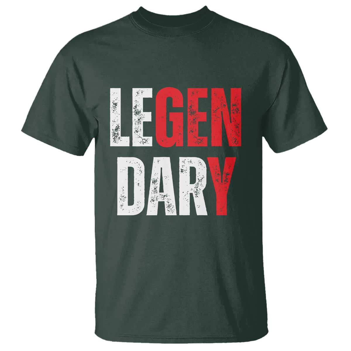 Funny Gen Y Legendary T Shirt Vintage Generation Y TS11 Dark Forest Green Print Your Wear