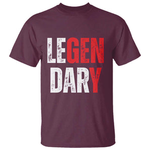 Funny Gen Y Legendary T Shirt Vintage Generation Y TS11 Maroon Print Your Wear