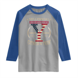 Funny Gen Y Raglan Shirt Millennial proud Member Of Y Generation TS11 Sport Gray Royal Print Your Wear