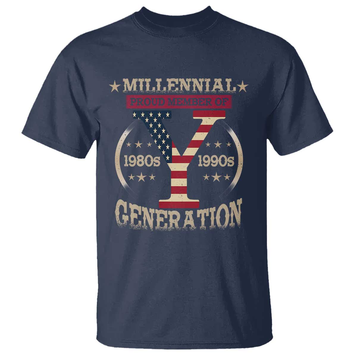 Funny Gen Y T Shirt Millennial proud Member Of Y Generation TS11 Navy Print Your Wear