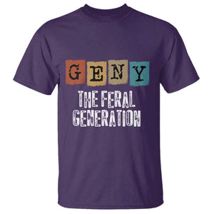 Funny Gen Y The Feral Generation T Shirt TS11 Purple Print Your Wear