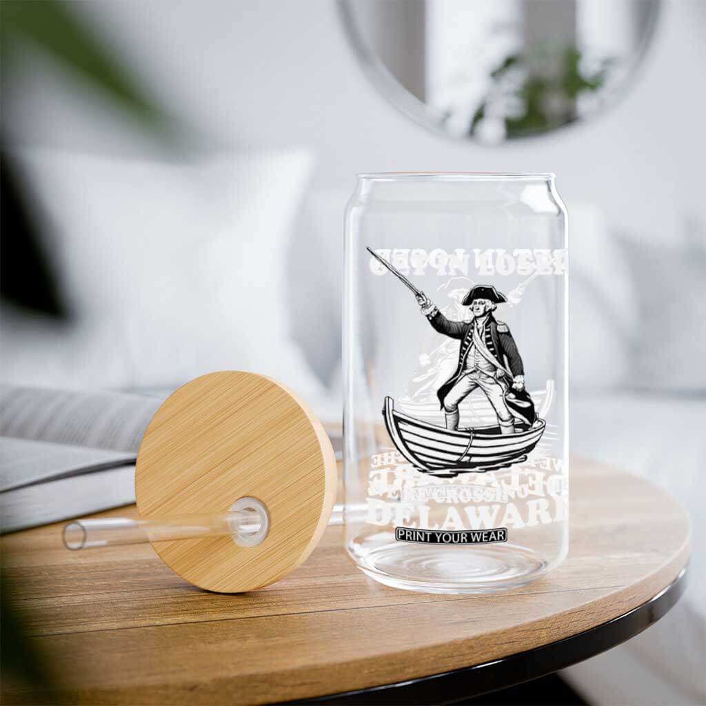 Funny George Washington 4th Of July Glass Can Funny Patriotic Get In Loser TS10 Print Your Wear