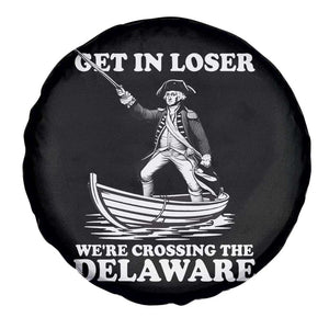 Funny George Washington 4th Of July Spare Tire Cover Funny Patriotic Get In Loser TS10 Print Your Wear