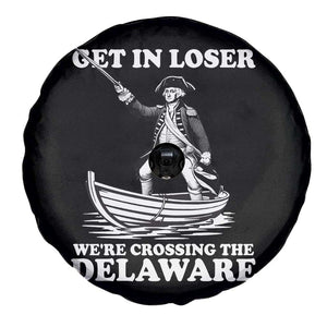 Funny George Washington 4th Of July Spare Tire Cover Funny Patriotic Get In Loser TS10 Print Your Wear